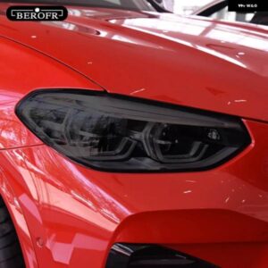 BMW X3 F25 G01 2020 M ヘッドライト ティントスモークブラックフィルムビニールクリア TPU ステッカー アクセサリー 2P