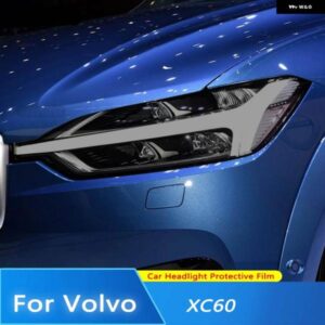 ボルボ ランプフィルム XC60 2014-2016 17-現在 ヘッドライト ティントフィルムスモークブラッククリア TPU ライト ステッカー