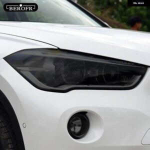 BMW 2個 X1 F48 2015-ON ヘッドライト ティントスモークブラックフィルムビニールクリア TPU ステッカー アクセサリー