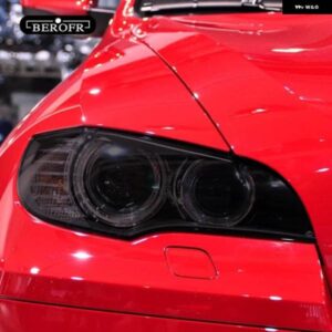 BMW 2個 X6 M E71 2008-2014 ヘッドライト ティントブラックフィルムフロントライトクリア TPU ステッカー ACCESSORES