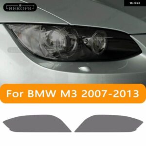 BMW ヘッドライト ティントスモークブラックフィルムフロントライトクリアビニール TPU ステッカー M3 E90 E92 M3 E93 2007-2013