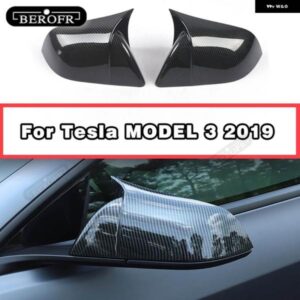 テスラ 2ピース ホーンバックミラー カバー モデル3 2019 左ハンドル 用ミラー カバー