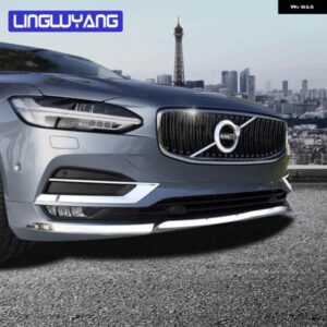 ボルボ カー スタイリング クローム ステッカー V90 S90 2016-19 ステンレスフロント バンパー 唇カバー トリム ストリップ車 ACCESSO