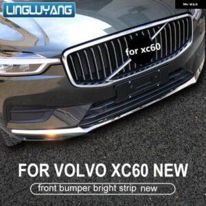 ボルボ クローム 装飾 XC60 2018-21 フロント バンパー 高輝度ストリップネットフロントリップ防止 装飾 ステッカー
