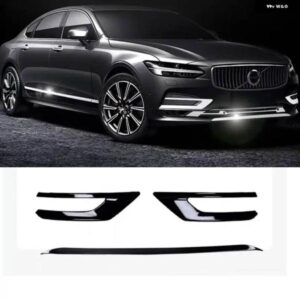 ボルボ S90 V90 V90CC ブラッククローム 装飾 ミラー 装飾 ストリップ ステッカー カー アクセサリー 16 2017-20