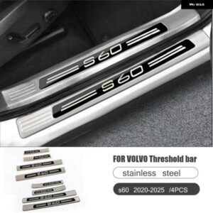 ボルボ S60 V60 V60CC ドア ウェルカムペダル フットペダル ステンレスの 装飾 アクセサリー