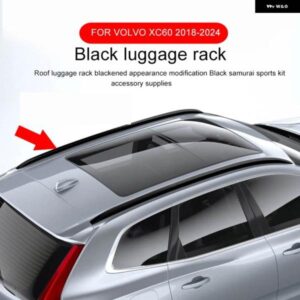 ボルボ カー スタイリング XC60 ルーフ キャリア 黒 装飾 カー アクセサリー 2018-2024 XC60