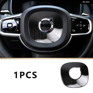ボルボ カー アクセサリー XC60 S90 V90 XC90 S60 V60 内装 ステアリングホイール 装飾 フレーム スパンコール ステッカー
