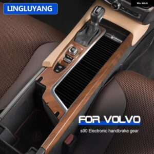 ボルボ カー スタイリング S90 ピーチ木目 装飾 電子ハンドブレーキギアリア空調 装飾 カー アクセサリー