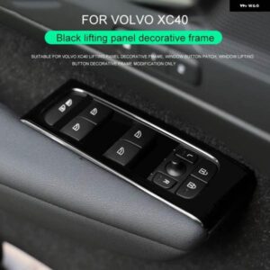 ボルボ XC40 C40 ガラスリフト トリム フレーム ブラックスパンコール ステッカー カー アクセサリー 左ハンドル