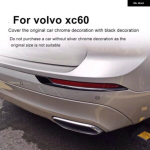 ボルボ XC60 リア フォグランプ 装飾 黒 装飾 カー アクセサリー クローム 装飾 に貼り付け