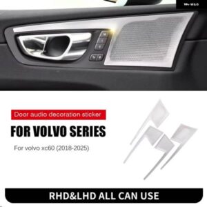 ボルボ 2018-2024 2025 カー スタイリング XC60 スピーカー 装飾 ドア オーディオ カバー カバー ホーン フレーム カー アクセサリー