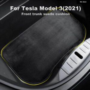 テスラ スエードフロント トランク マットパッド 滑り止め耐摩耗性マットベルベットサイレントフットパッド サイド周囲 モデル3 2021-23