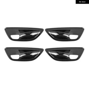 BMW 4個 カーボン インテリア ドアハンドル ボウルカバー トリム 5シリーズ F10 2011-2016