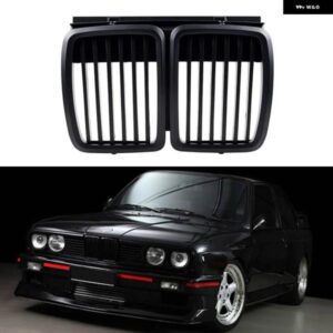 BMW フロントグリル 交換 E30 3シリーズ M3 フロントフード バンパー グリル マットブラック 1982-1994