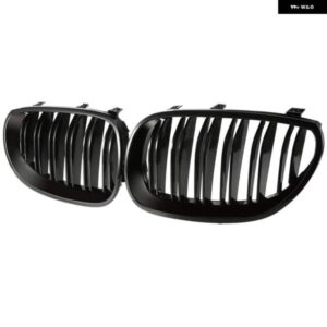 BMW フロント バンパー フードキドニーグリル 交換用デュアルスラットスポーツグリル 5シリーズ E60 E61 2003-2009 マットブラック