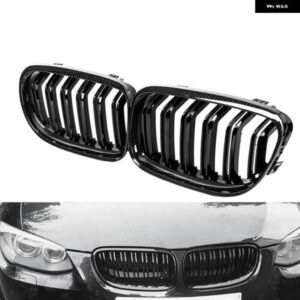 BMW カーボン黒ダブルスラットフロントキドニーグリル E90 E91 LCI 3シリーズ 2009-2011
