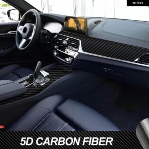 BMW インテリア トリム フィルム 装飾 5D カーボンビニール ステッカー 5シリーズ G30 G31 2017-2020 LHD