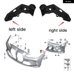 BMW 1ペア フロント バンパー アッパーガイド バンパー インナー ブラケット アッパーガイド 51118069417 51118069418 G80 G82 G83 M3 M4 2020-2023