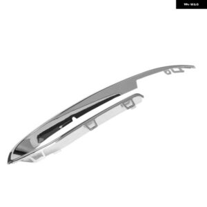 BMW 1ペア フロント バンパー フォグライト ランプアイブロウカバー トリム 5シリーズ F10 F18 520LI 525LI 2014-2017 メッシュクロームストリップ