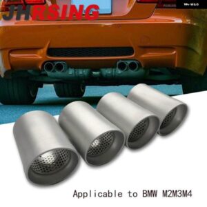 BMW テール パイプ 装飾 用マットステンレス エキゾーストチップ 4個 M3 M4 M5 に