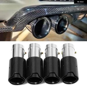 BMW 4ピース 排気先端 M3 E9X E90 E92 E93 M パフォーマンス 80MM グロスブラックカーボンマフラーヒントテール パイプ ノズル