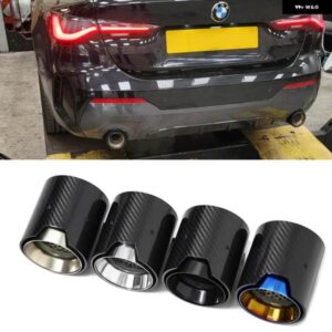 BMW 直接プラグ排気先端 4シリーズ G22 G23 G26 ポリッシュ M パフォーマンススタイル カーボン排気先端ノズルテール パイプ