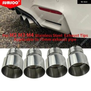 BMW 4ピース ステンレス 排気チップ F87 M2 F80 M3 F82 F83 M4 ダイレクトフィット排気チップそ他自動車 エンジン 部品