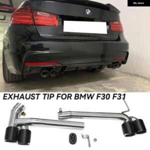 BMW クワッド排気先端 F30 F31 320I 330I 3シリーズ 304 ステンレス マフラー先端ノズル TAILPIIPE 排気 システムヒント