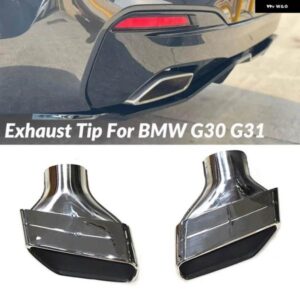 BMW 2ピース 排気先端 G30 G31 520I 530I 528I 2017 + マフラー先端正方形テール パイプ ステンレス マフラーノズル