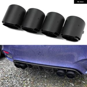 BMW 4ピース カーボンマット排気先端 M2 F87 M3 F80 M4 F82 M5 F10 M6 F12 マフラー先端 ID 70MM ノズルテール パイプ