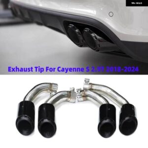 ポルシェ 排気先端 2018-2024 カイエン S 2.9T デザイン クワッド テール パイプ マフラー先端 ステンレス ノズル