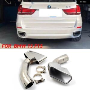 BMW ステンレス 排気先端 X5 F15 28I 35I M スポーツ バンパー マフラー先端ノズルテール パイプ 排気 システムヒント