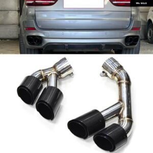 BMW クワッドカーボン排気先端 F15 X5M 35I 28I 2014-2018 マフラーヒントマフラーテール パイプ 排気 システム