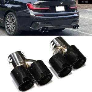 BMW クワッドカーボン排気テール パイプ G20 G21 M340I 2019 + M パフォーマンス排気 304 ステンレス マフラー先端ノズル