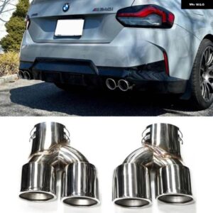 BMW クワッドカーボン排気テール パイプ G42 M240I 2019 + M パフォーマンス排気 304 ステンレス マフラー先端ノズル