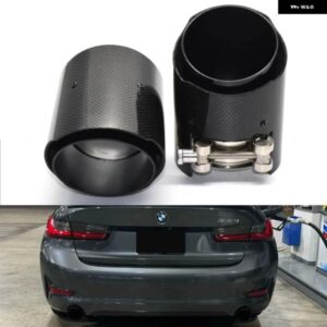 BMW 2ピース カーボン排気 G20 G21 320I 330I マフラー先端直接プラグテール パイプ 排気 システム ノズル ID 65MM