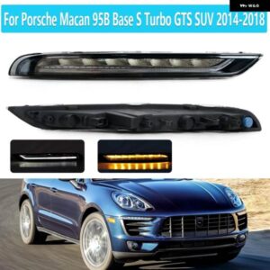 ポルシェ デイタイム ランニングライト マカン 95B ベース S ターボ GTS SUV 2014-2018 信号灯フロント バンパー ライト 9