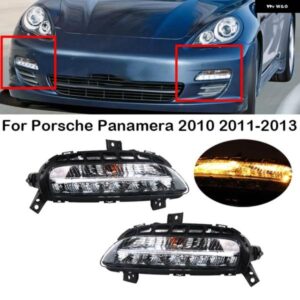 ポルシェ パナメーラ 2010-13 車 LED フロント バンパー デイタイム ランニングライト DRL フォグライト ランプ 970631081