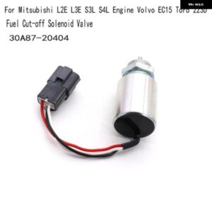 ボルボ 30A87-20404 12V 燃料カットオフ電磁弁 三菱 L2E L3E S3L S4L エンジン EC15 トロ 223D マヒンドラ