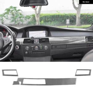 BMW 5シリーズ E60 2004-2007 カーボン ダッシュボード エア アウトレット パネル トリム カバー インテリア アクセサリー