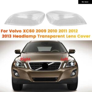 ボルボ 1ペア フロント ヘッドライト レンズ シェルランプシェード クリアカバー XC60 2009-13 ヘッドランプ カバー