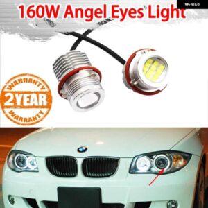 BMW 160ワット LED エンジェルアイズ マーカーライト 電球 ホワイト E87 E39 M5 E60 E61 E63 E64 M6 E65 E66 E83 X3 E53 X5 2000-2008