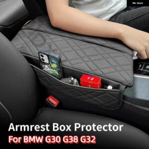 BMW 中央 アームレスト パッド G30 G38 G32 6GT 2018-2023 LHD 自動センター コンソール アームレスト ボックス カバー マットアクセサリー