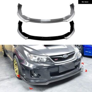 スバル フロント バンパー スポイラー リップ インプレッサ WRX STI 2011-14 カーボンルック/グロスブラック車アンダースプリッタ