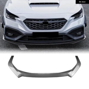 スバル フロント バンパー スポイラー リップ WRX STI VB 2022-2025 セダン 4ドアカーボンルック/グロスブラックアンダース