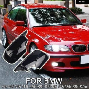 BMW サイドドアバックミラー サイドミラー カバー キャップ E46 316I 318I 318D 320D 320I 323I 325I 328I 330D 330I 330XI 1998-2005 ABS