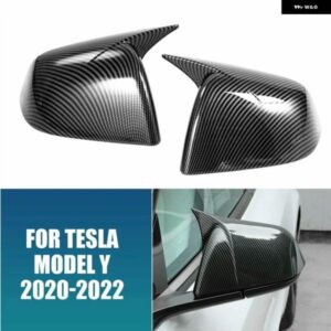 テスラ モデルY 2020 + カー ウイング サイドバックミラー カバー ミラー キャップ アウター 2個 カーアクセサリー