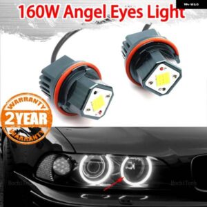 BMW 160ワット LED 車エンジェルアイマーカー ヘッドライト 電球 ランプ E39 E53 E60 E61 E63 E65 E66 E87 525I 530I XI 545I X3 M5 X5 00-09