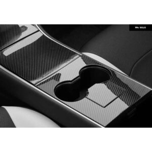 テスラ ABS カーボン中央 制御 パネル モデル3 2018-2020 バージョン カーアクセサリー インテリア 装飾 5個